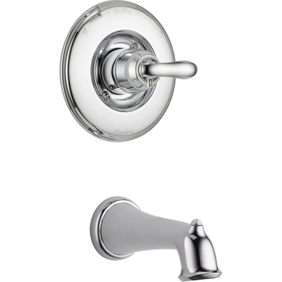 Delta Linden Chrome Single Handle Tub Only Faucet with Rough-in Valve D214V