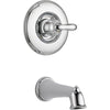 Delta Linden Chrome Single Handle Tub Only Faucet with Rough-in Valve D209V