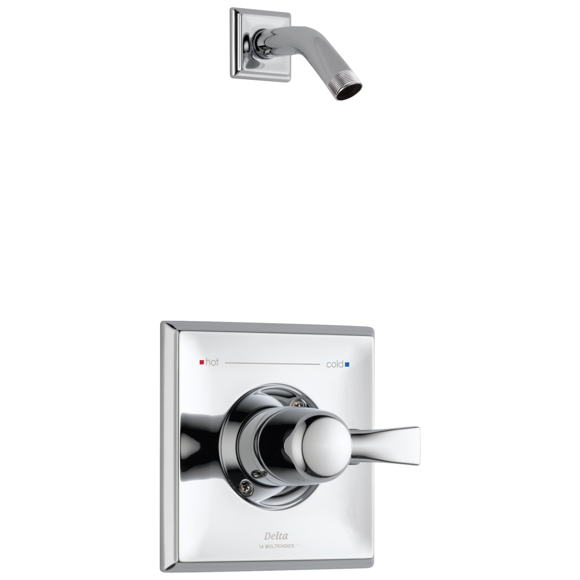 Delta Dryden Collection Chrome Finish Monitor 14 Series Stylish One Handle Shower only Faucet Trim Kit - Less Showerhead Includes Valve without Stops D2475V