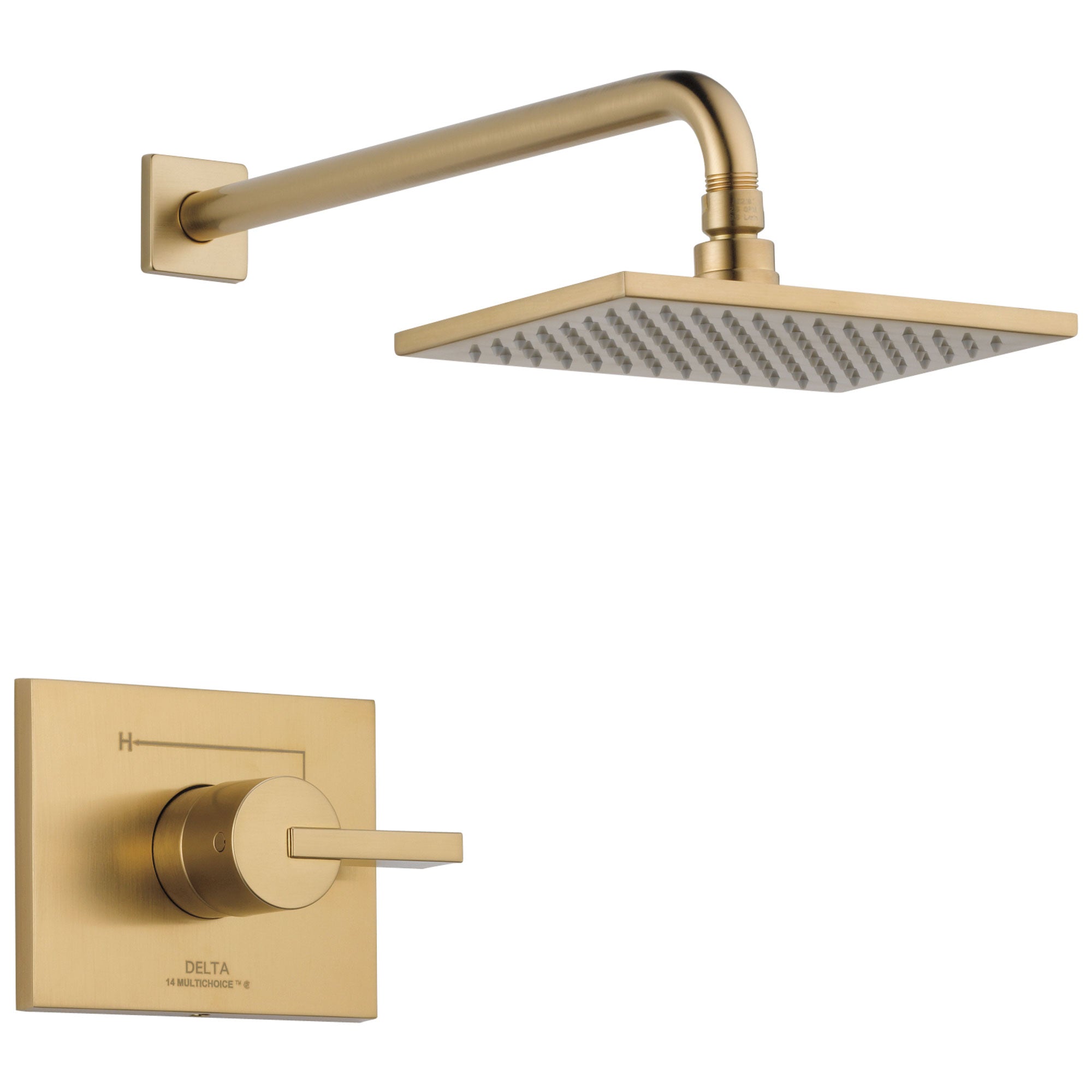 Delta Vero Champagne Bronze Finish Water Efficient Shower only Faucet Includes Single Lever Handle, Cartridge, and Valve with Stops D3512V