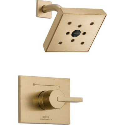Delta Vero Champagne Bronze Modern Square Shower Only Faucet with Valve D638V