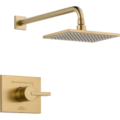 Delta Vero Champagne Bronze Modern Square Shower Only Faucet with Valve D578V