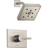 Delta Vero Stainless Steel Finish Square Shower Only Faucet Includes Valve D643V