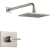 Delta Vero Stainless Steel Finish Large Square Shower Only Faucet w/ Valve D642V