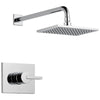 Delta Vero Collection Chrome Monitor 14 Modern Shower only Faucet Trim Kit with 1.75 GPM Water Efficient Overhead Showerhead Includes Valve without Stops D2457V