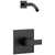 Delta Ara Collection Matte Black Finish Monitor 14 Modern Square Plate Single Handle Shower only Trim - Less Showerhead (Requires Valve) DT14267BLLHD