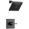 Delta Zura Matte Black Finish Monitor 14 Series H2Okinetic Shower only Faucet Includes Handle, Cartridge, and Valve without Stops D3640V