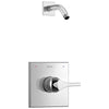 Delta Zura Collection Chrome Modern Single Handle Monitor 14 Shower only Faucet Trim Kit - Less Showerhead Includes Rough-in Valve without Stops D2028V