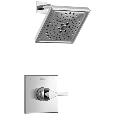 Delta Zura Collection Chrome Modern Single Handle Monitor 14 Series H2Okinetic Shower only Faucet Includes Rough-in Valve without Stops D2030V