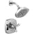 Delta Stryke Chrome Finish 14 Series Shower Only Faucet Includes Helo Cross Handle, Cartridge, and Rough-in Valve without Stops D3499V