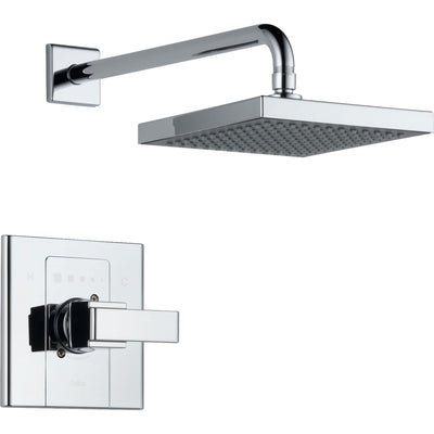 Delta Arzo Collection Chrome Finish Widespread Bathroom Faucet, 24" Towel Bar, and Shower Only Faucet INCLUDES Rough-in Valve Package D047CR
