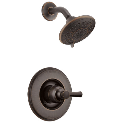 Delta Linden Collection Venetian Bronze Monitor 14 Contemporary Style Single Lever Handle Shower only Faucet Includes Rough-in Valve with Stops D2430V