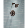 Delta Linden Collection Venetian Bronze Monitor 14 Contemporary Style Single Lever Handle Shower only Faucet Includes Rough-in Valve without Stops D2429V