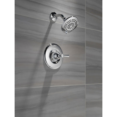 Delta Linden Collection Chrome Monitor 14 Series Contemporary Style Single Lever Handle Shower only Faucet Trim Kit (Requires Rough-in Valve) DT14293