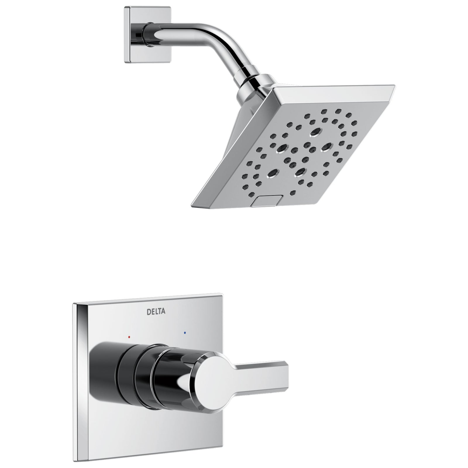 Delta Pivotal Chrome Finish Monitor 14 Series Shower only Faucet Includes Single Lever Handle, Cartridge, and Valve with Stops D3482V
