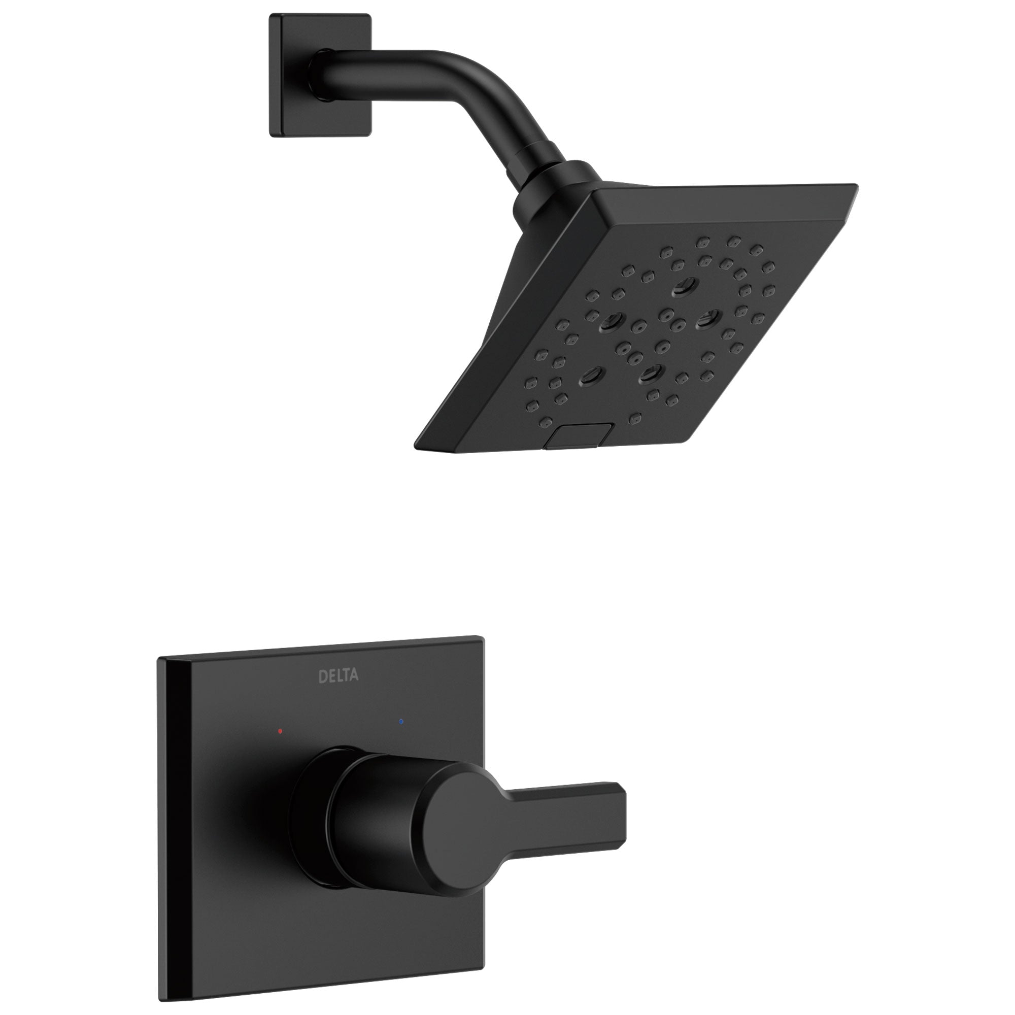 Delta Pivotal Matte Black Finish Monitor 14 Series Shower only Faucet Includes Single Lever Handle, Cartridge, and Valve with Stops D3480V