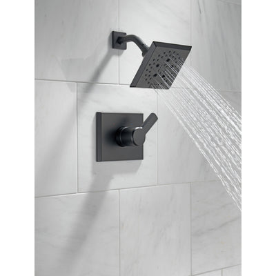 Delta Pivotal Matte Black Finish Monitor 14 Series H2Okinetic Shower only Faucet Trim Kit (Requires Valve) DT14299BL