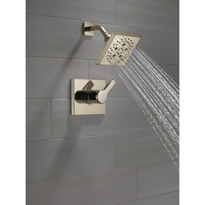 Delta Pivotal Polished Nickel Finish Monitor 14 Series Shower only Faucet Includes Single Lever Handle, Cartridge, and Valve without Stops D3475V