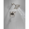 Delta Pivotal Stainless Steel Finish Monitor 14 Series Shower only Faucet Includes Single Lever Handle, Cartridge, and Valve with Stops D3474V