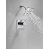 Delta Pivotal Chrome Finish Monitor 14 Series Shower only Faucet Includes Single Lever Handle, Cartridge, and Valve with Stops D3482V
