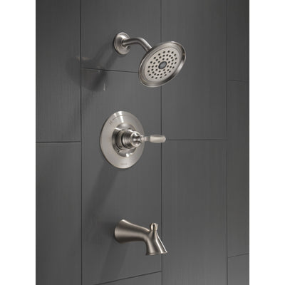 Delta Woodhurst Stainless Steel Finish Single Handle Tub/Shower Combination Faucet Trim Kit (Requires Valve) DT14432SS
