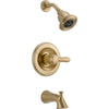 Delta Lahara Champagne Bronze Tub and Shower Combo Faucet Includes Valve D283V