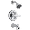 Delta Lahara Collection Chrome Finish Monitor 14 Series Single Handle Showerhead and Tub Spout Combination Faucet Trim Kit (Requires Valve) DT14438SOS