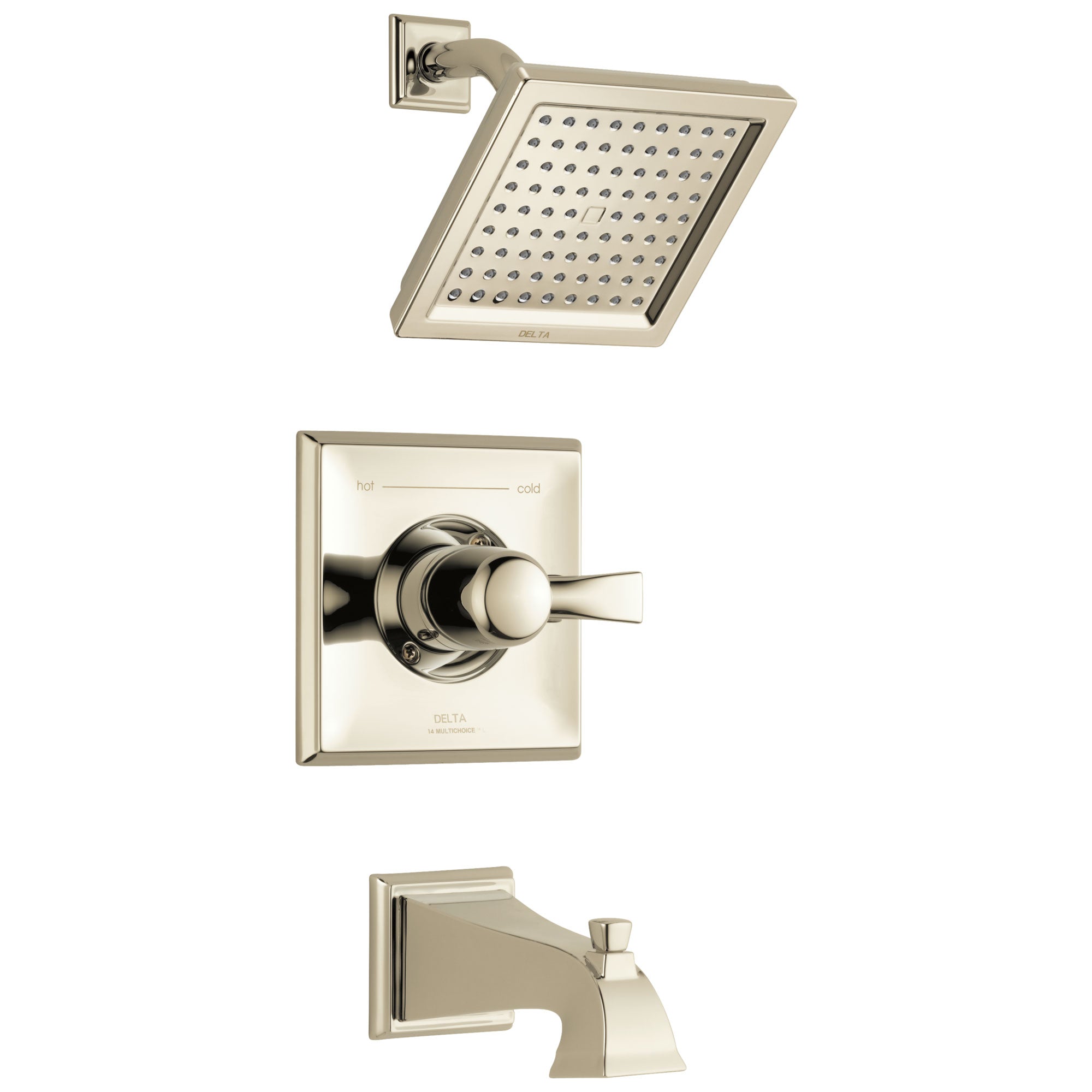Delta Dryden Polished Nickel Finish Monitor 14 Series Water Efficient Tub & Shower Combination Faucet Trim Kit (Requires Valve) DT14451PNWE