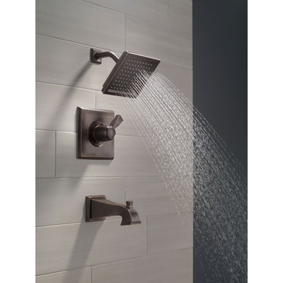 Delta Dryden Modern Square Venetian Bronze Tub and Shower Faucet w/ Valve D250V