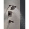 Delta Dryden Modern Square Venetian Bronze Tub and Shower Faucet Trim 456209