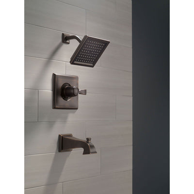 Delta Dryden Modern Square Venetian Bronze Tub and Shower Faucet w/ Valve D316V
