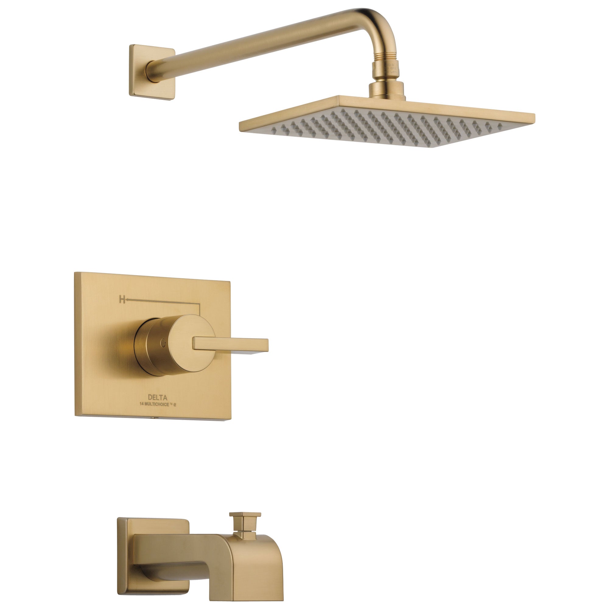 Delta Vero Champagne Bronze Finish Monitor 14 Series Water Efficient Tub & Shower Combination Faucet Trim Kit (Requires Valve) DT14453CZWE