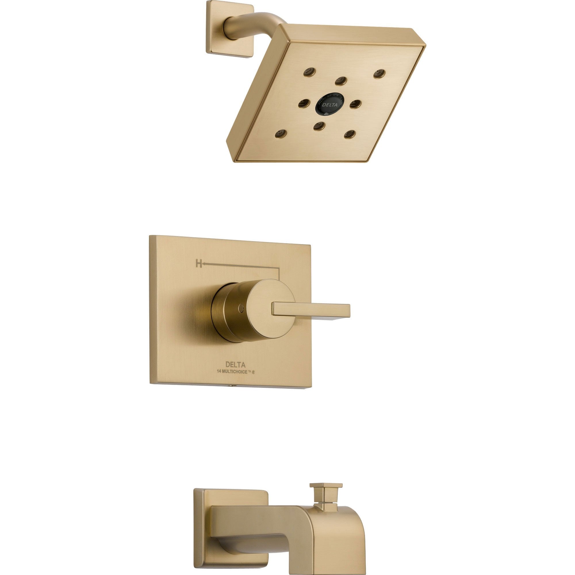 Delta Vero Modern Champagne Bronze Tub and Shower Combination with Valve D256V