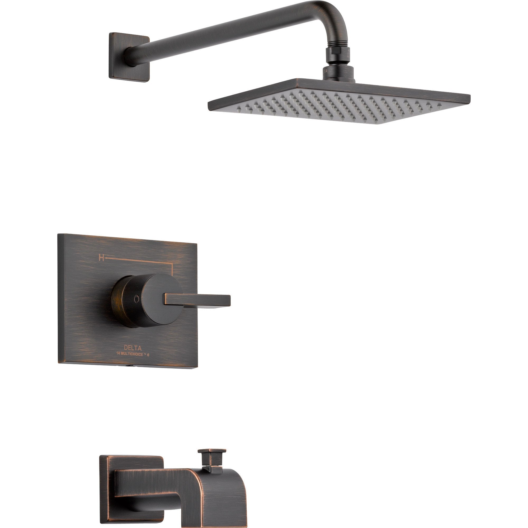 Delta Vero Modern Venetian Bronze Tub and Shower Combination Faucet Trim 555946
