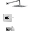 Delta Vero Modern Tub and Shower Combination Faucet with Valve in Chrome D254V