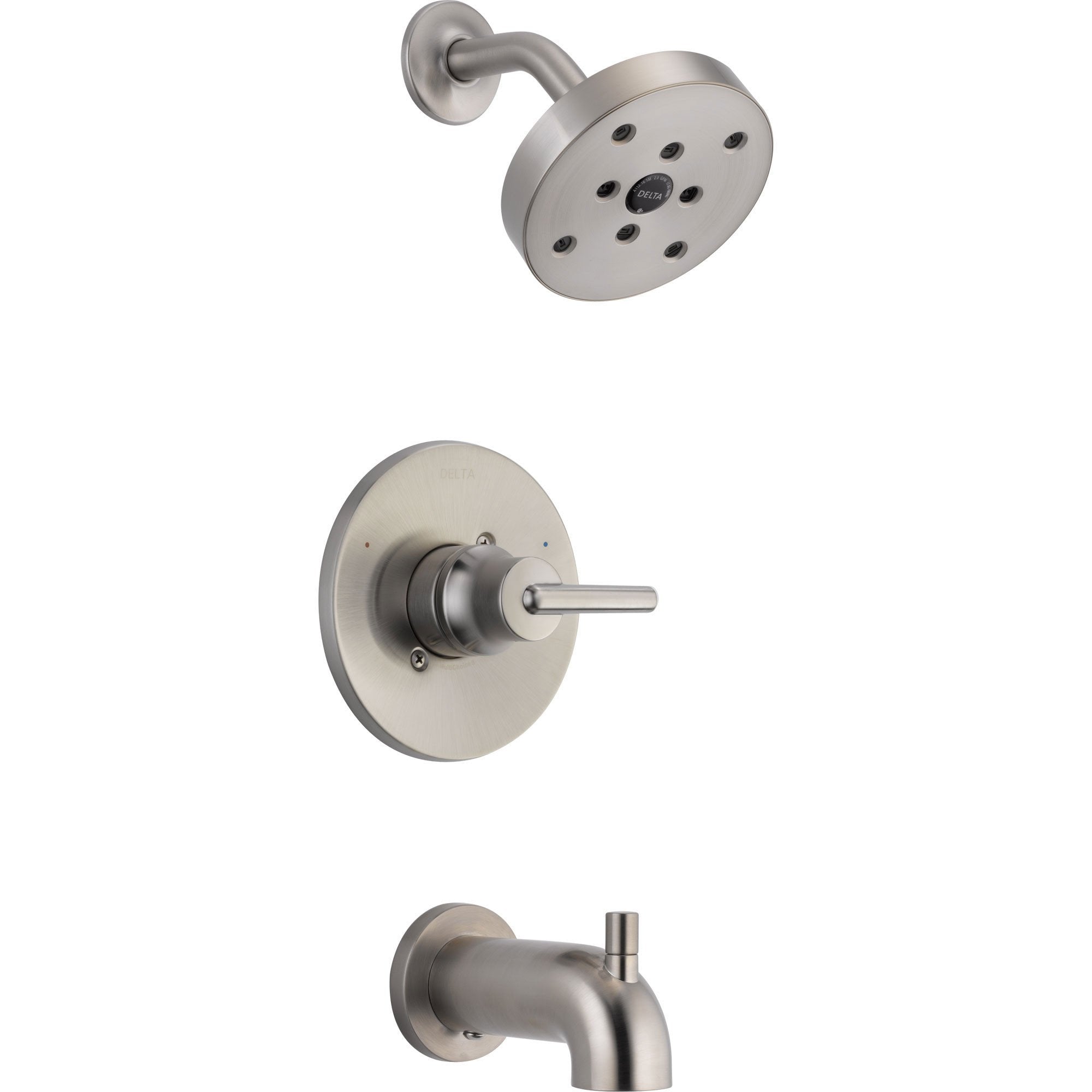 Delta Trinsic Stainless Steel Finish Tub & Shower Combo Faucet with Valve D331V
