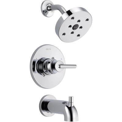 Delta Trinsic Modern Chrome Tub and Shower Combo Faucet Includes Valve D262V