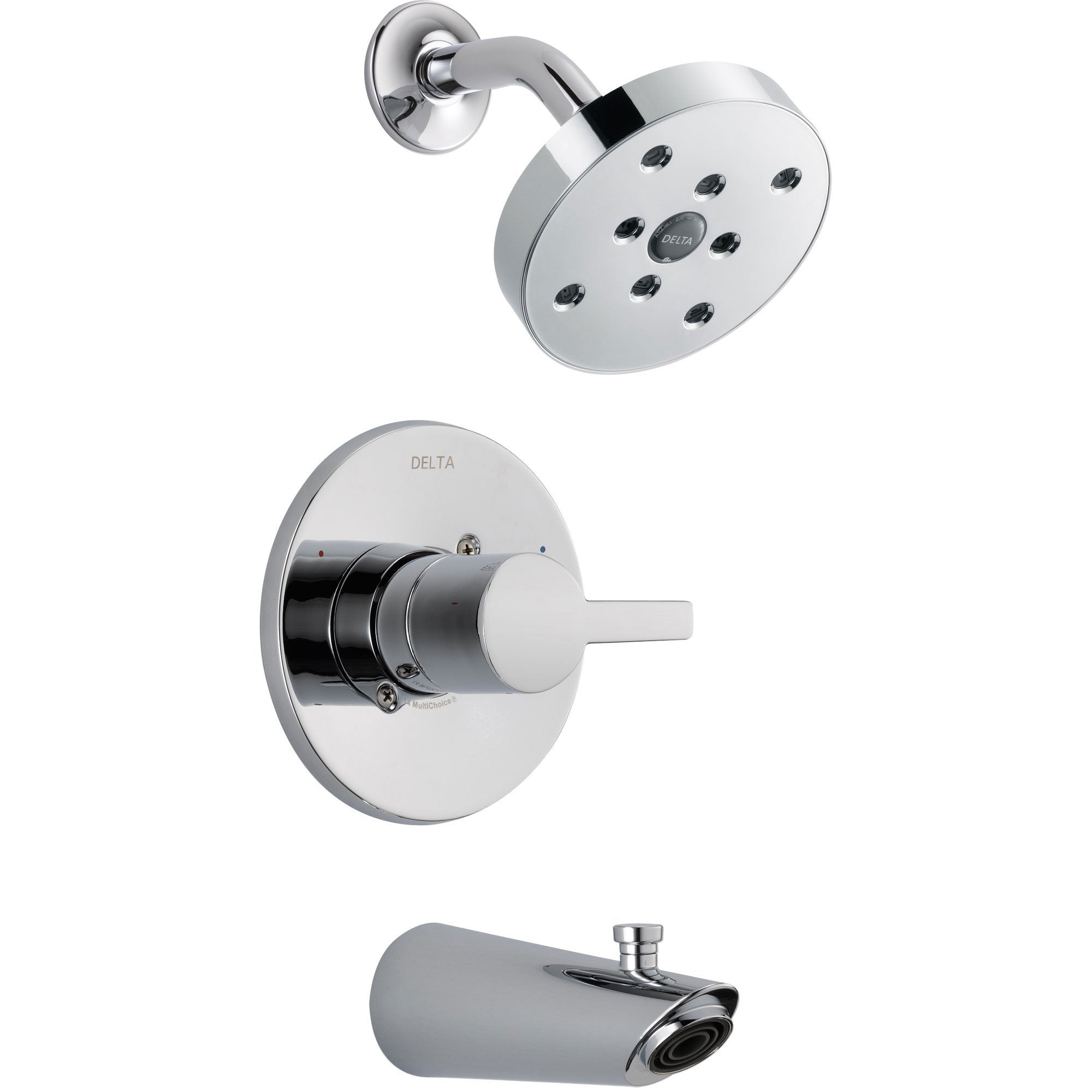 Delta Compel Modern Chrome Tub and Shower Combo Faucet Includes Valve D332V