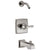 Delta Ashlyn Collection Stainless Steel Finish Stylish Tub and Shower Combination Faucet Trim - Less Showerhead Includes Valve without Stops D2387V