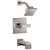 Delta Ara Collection Stainless Steel Finish Modern 1 Handle Monitor 14 Square Tub and Shower Faucet Combo Includes Valve with Stops D1993V