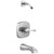 Delta Stryke Chrome Finish 14 Series Tub and Shower Faucet Less showerhead Includes Single Lever Handle, Cartridge, and Valve without Stops D3429V