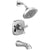 Delta Stryke Chrome Finish 14 Series Tub and Shower Combination Faucet Includes Helo Cross Handle, Cartridge, and Valve without Stops D3441V
