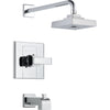 Delta Arzo 1-Handle Tub and Large Shower Faucet with Valve in Chrome D334V