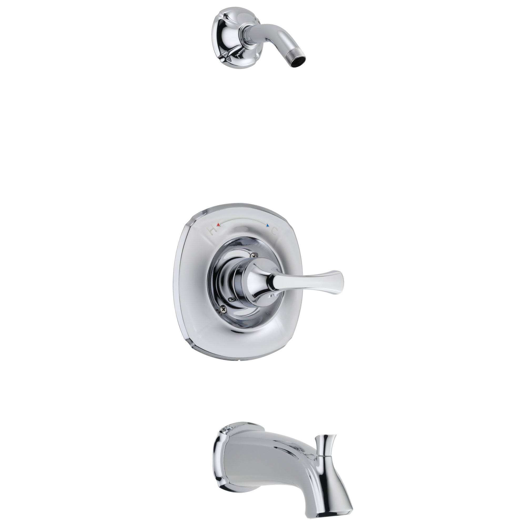Delta Addison Collection Chrome Finish Monitor 14 Series Bath Tub and Shower Faucet Trim Kit - Less Showerhead (Requires Rough-in Valve) DT14492LHD