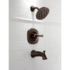 Delta Addison Wall Mount Venetian Bronze Tub and Shower Faucet with Valve D339V