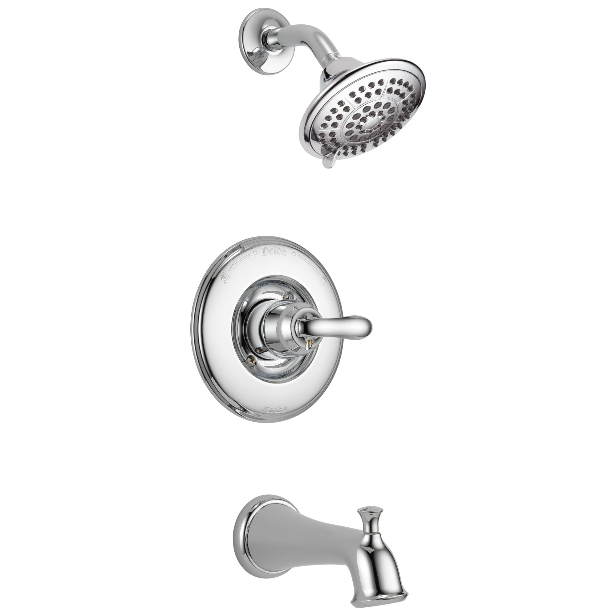 Delta Linden Single Handle 1-Spray Chrome Tub and Shower Faucet with Valve D275V