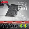 Delta Pivotal Matte Black Finish Monitor 14 Series H2Okinetic Tub and Shower Combination Faucet Trim Kit (Requires Valve) DT14499BL