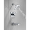 Delta Pivotal Chrome Finish Monitor 14 Series H2Okinetic Tub and Shower Combination Faucet Trim Kit (Requires Valve) DT14499