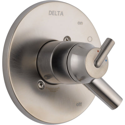 Delta Trinsic Two Handle Stainless Steel Finish Shower Control with Valve D090V