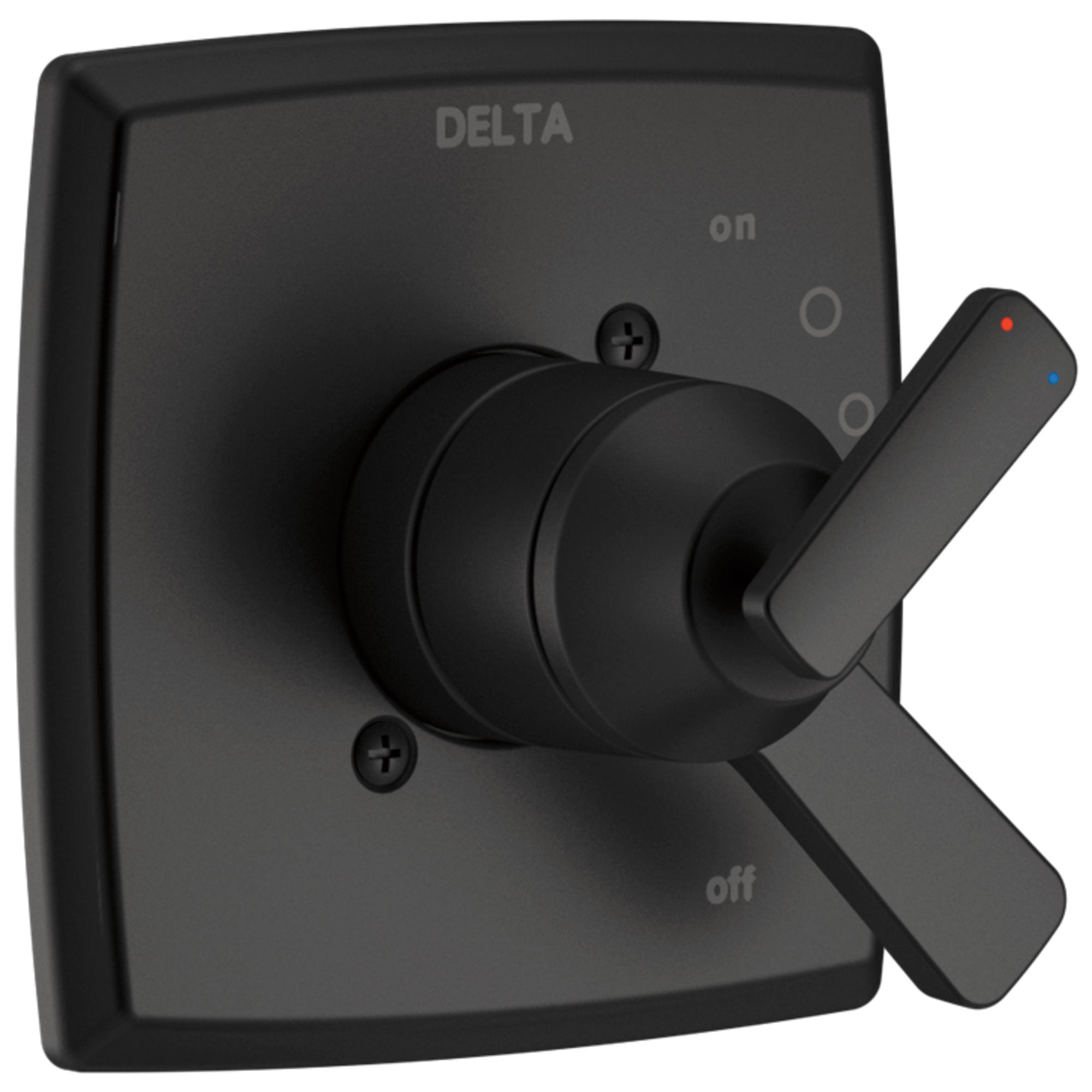 Delta Ashlyn Matte Black Finish Monitor 17 Series Shower Faucet Control Only Includes Handles, Cartridge, and Valve without Stops D3411V